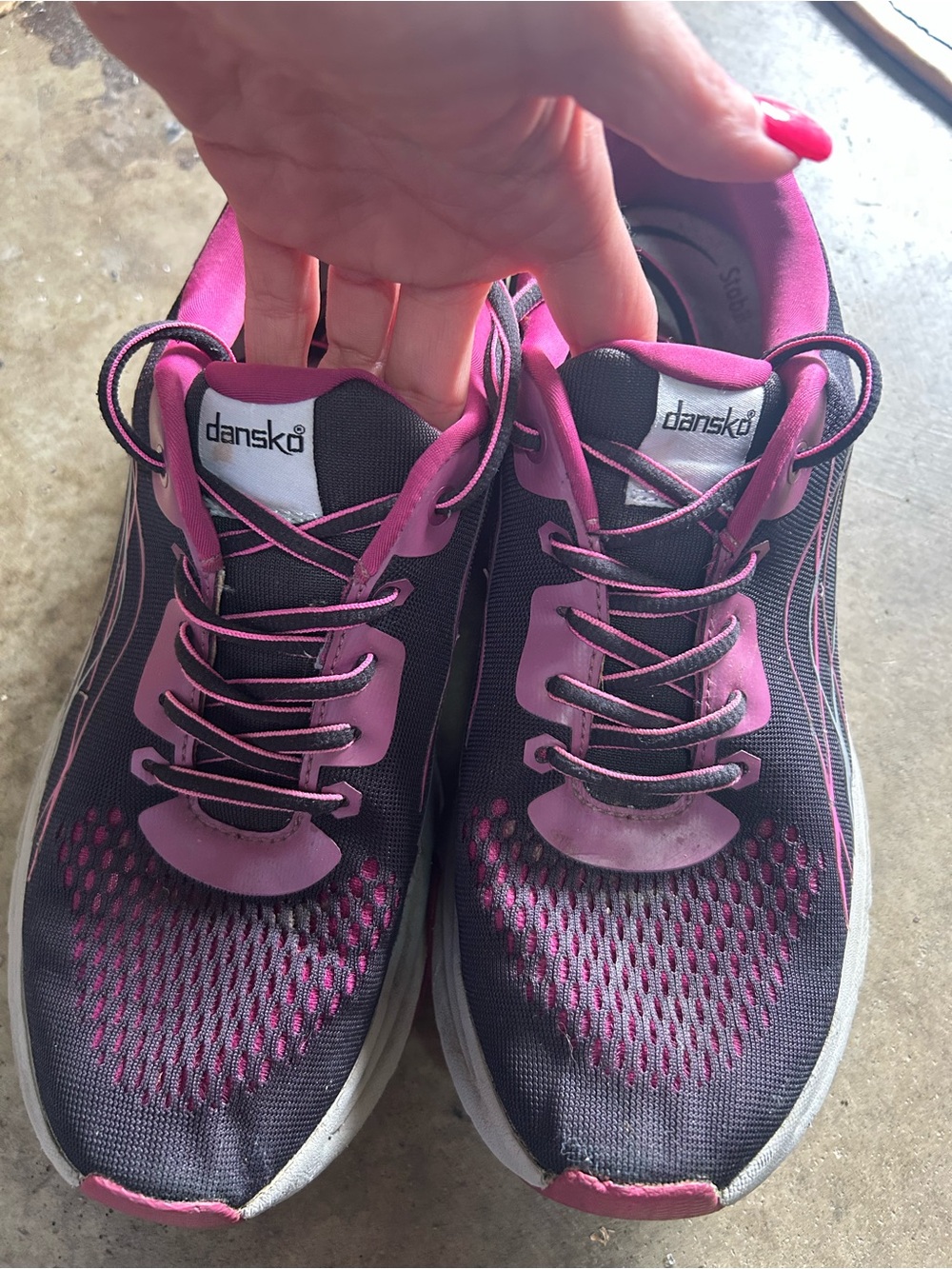 Dansko Women's Athletic Sneakers in Pink and Gray